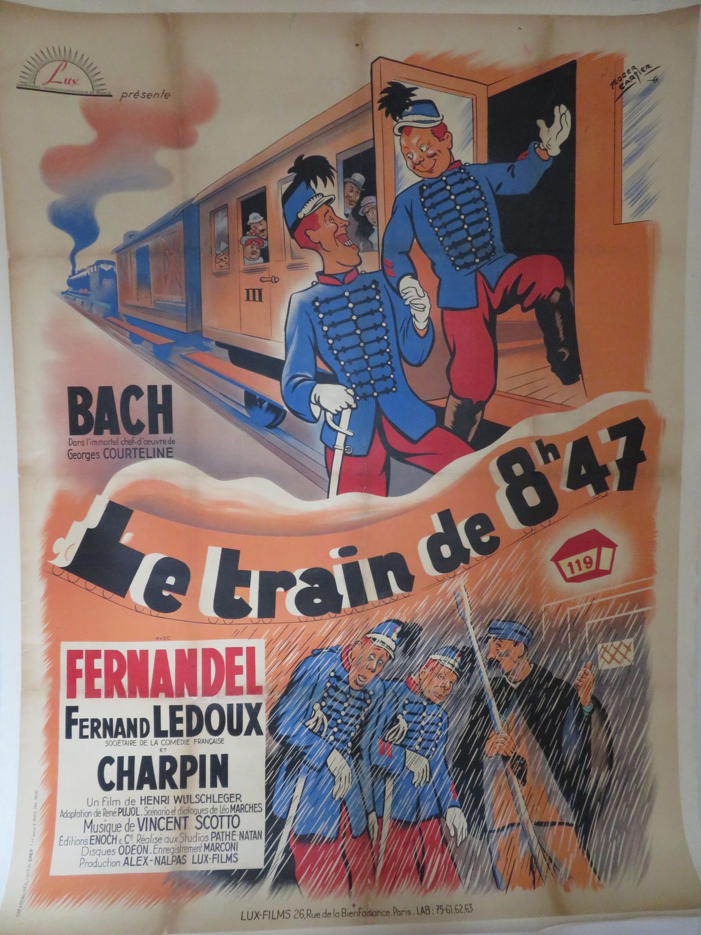 Null "LE TRAIN DE 8H47" (1934) by Henry WULSCHLEGER with Bach, Fernandel, Fernan&hellip;