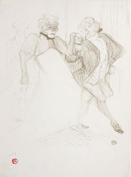 Henri de TOULOUSE-LAUTREC (1864-1901) Réjane et Galipaux dans Madame Sans-Gêne, &hellip;