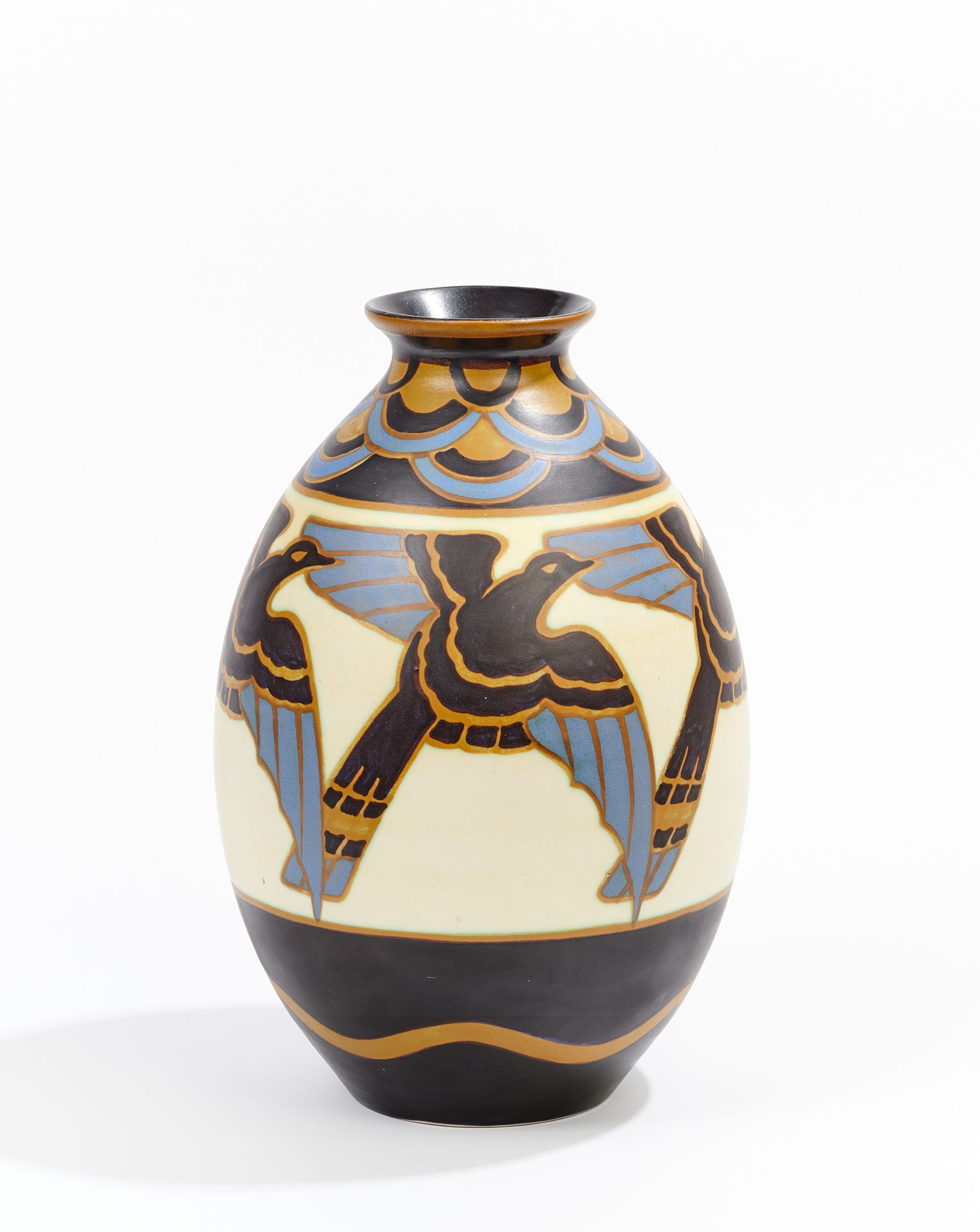 Null Charles CATTEAU (1880-1966) für BOCH FRÈRES - LA LOUVIERE,
Vasen aus Steing&hellip;
