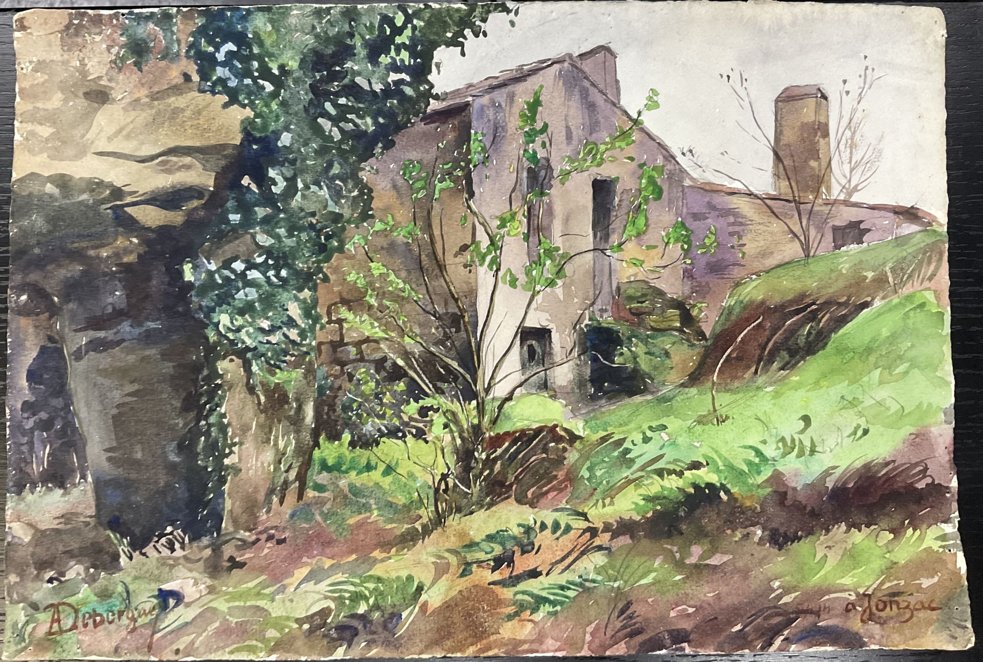 Null André Alfred DEBERGUE (XIX-XXe)
La vieille maison, JONZAC, 5 avril 1915.
Aq&hellip;