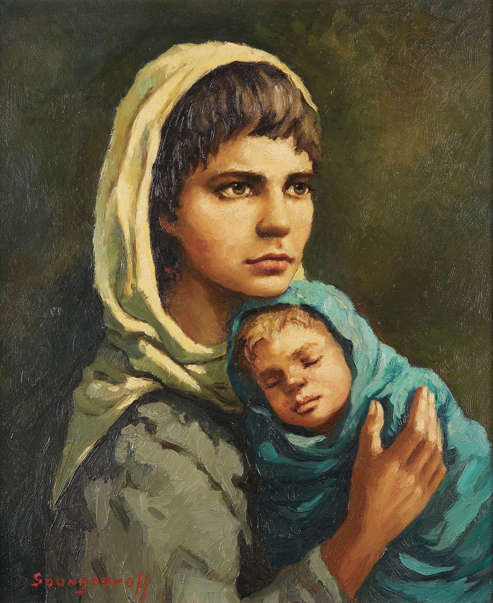 Null Anatola SOUNGOUROFF (1911-1982)
Maternité
Huile sur toile, signée en bas à &hellip;