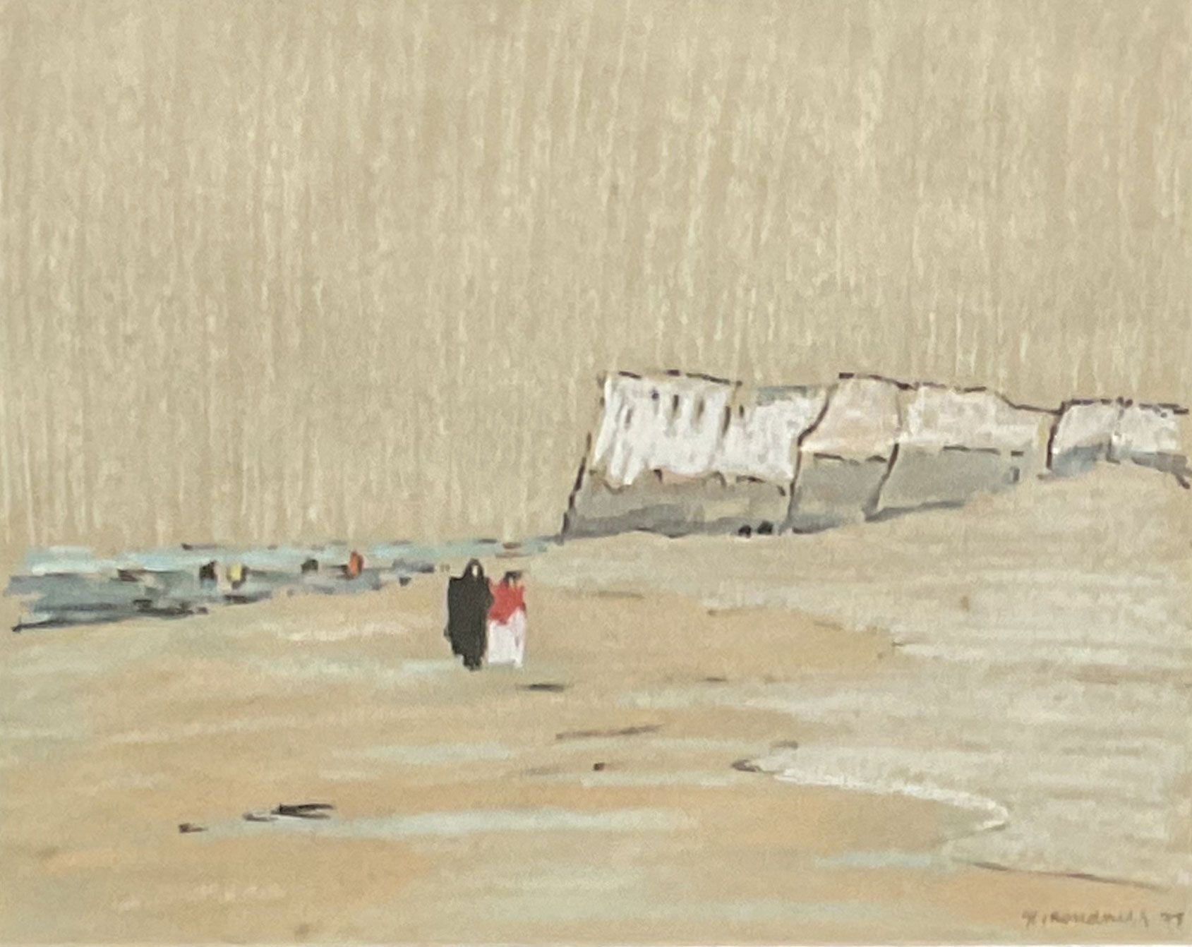 Null Ecole moderne
Promeneurs sur la plage au pied des falaises, 1978.
Pastel, s&hellip;