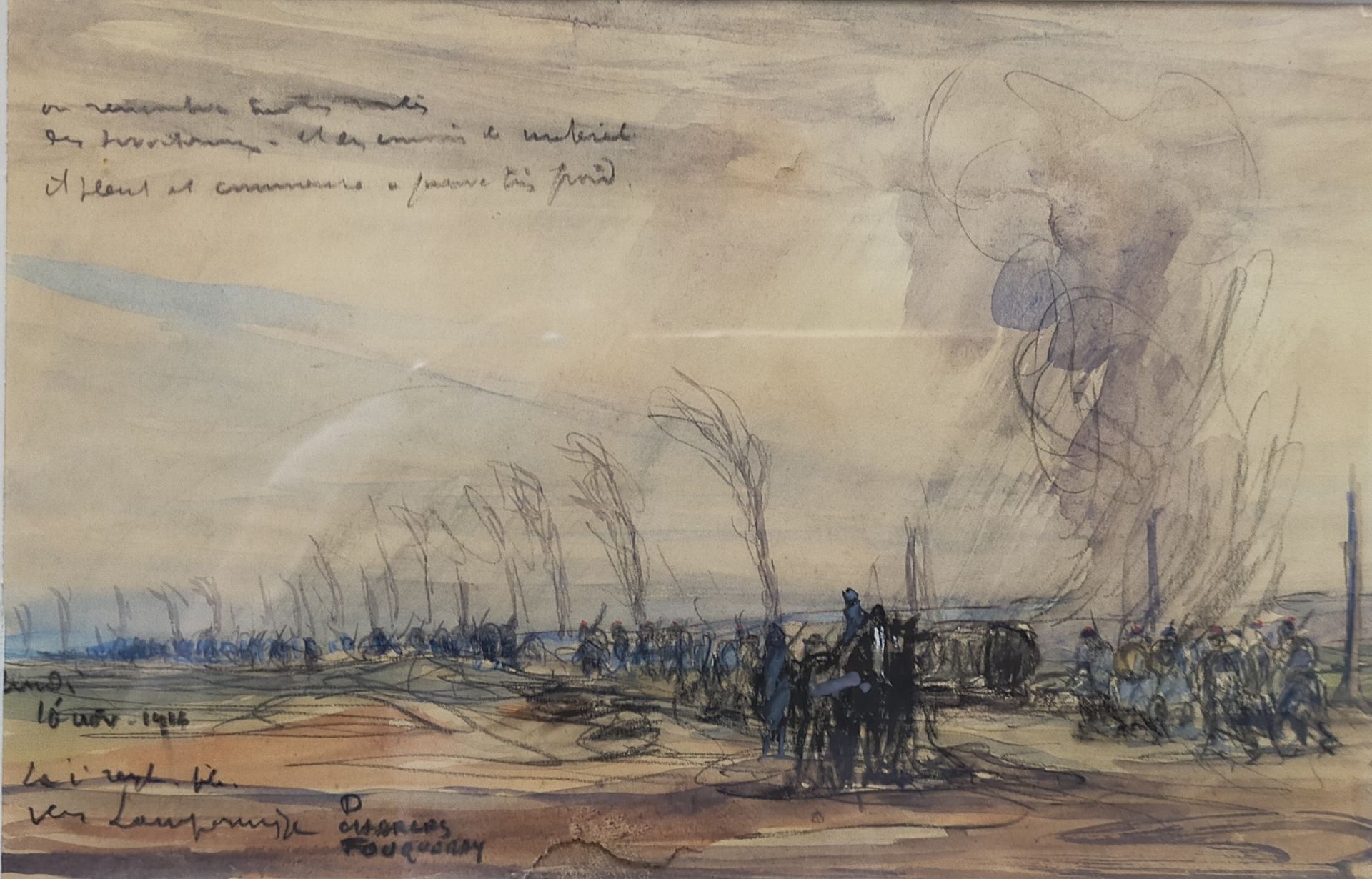 Null Charles FOUQUERAY (1869/72-1956)
Guerre de 14-18
Aquarelle, signée en bas à&hellip;