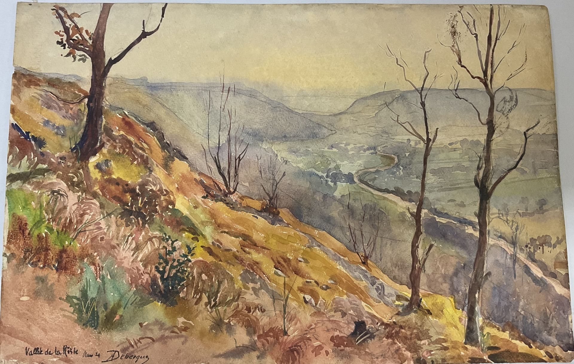 Null André Alfred DEBERGUE (XIX-XXe)
"La vallée de la Risle", RISLE, mars 1924. &hellip;
