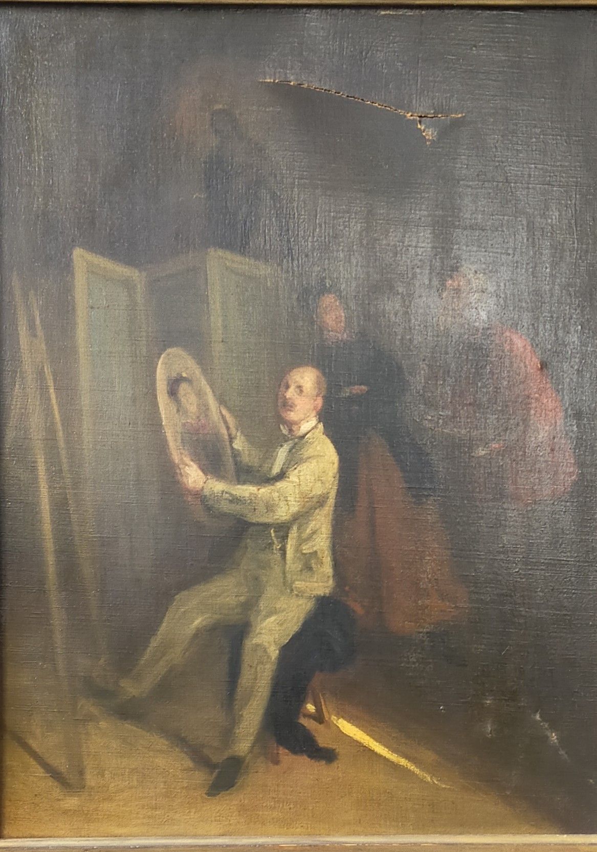 Null Gustave BRUN (1817-1881) attribué à
Dans l'atelier
Huile sur touile
55x42 c&hellip;