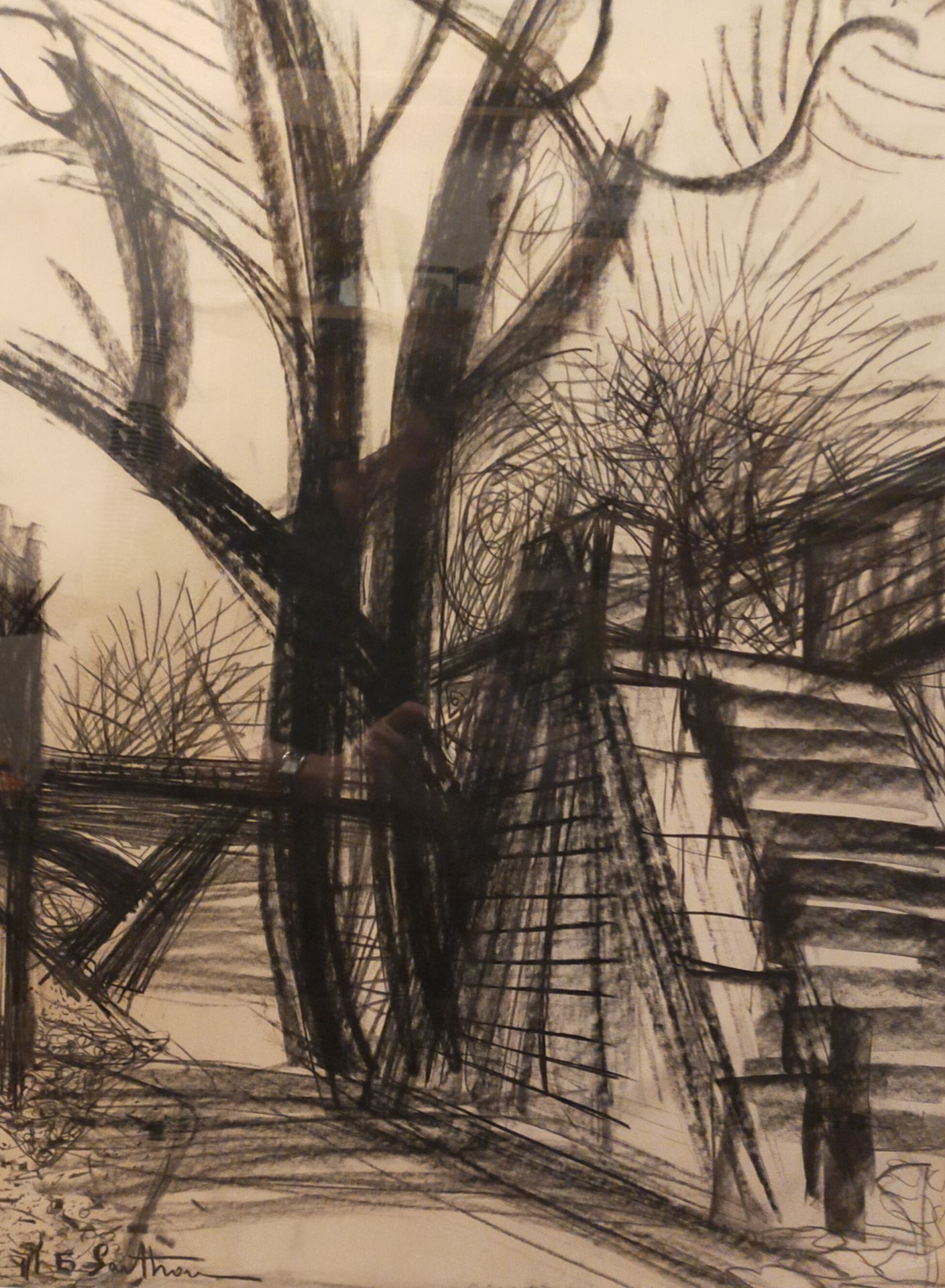 Null Maurice Élie SARTHOU (1911-1999)
Arbres
Fusain, signé en bas à gauche
63x49&hellip;