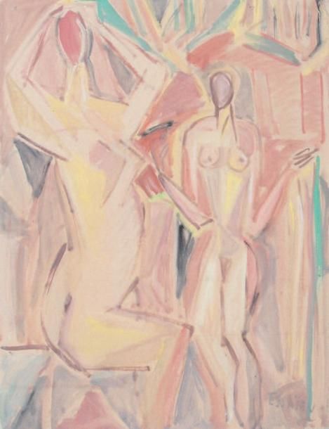 Nicolas ISSAIEV (1891-1977) Trois nus. Aquarelle gouachée. Signé en bas à droite&hellip;