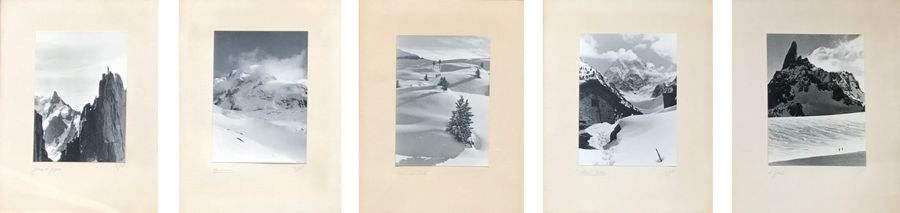 R. GUT (XXe) Vues du Mont-Blanc et de Suisse.
5 photographies noir et blanc.
Cha&hellip;