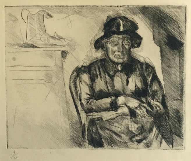 Charles DUFRESNE (1876-1938) «Etude de femme assise» ou «La mère de l'Artiste» (&hellip;