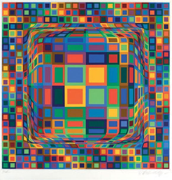 Victor VASARELY (1906-1997) Composition.
Sérigraphie en couleur, signée et numér&hellip;