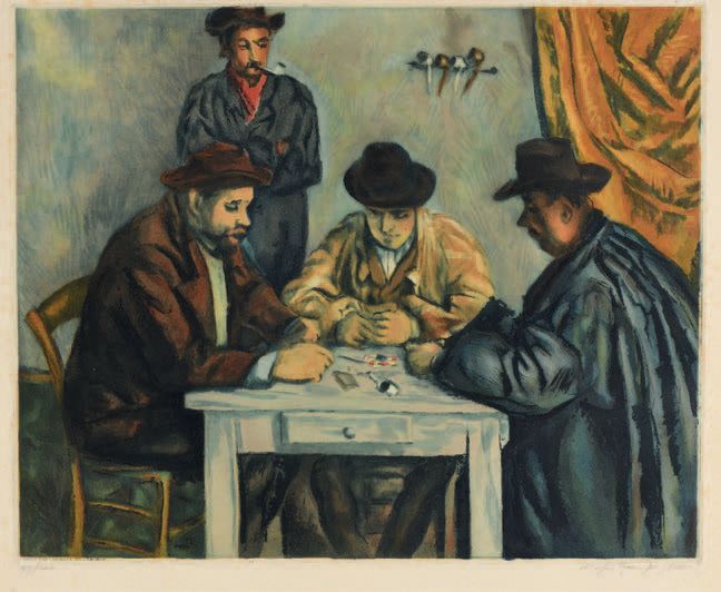 Jacques VILLON (1875-1963) Les joueurs de cartes (1929).
D'après Paul CEZANNE.
A&hellip;