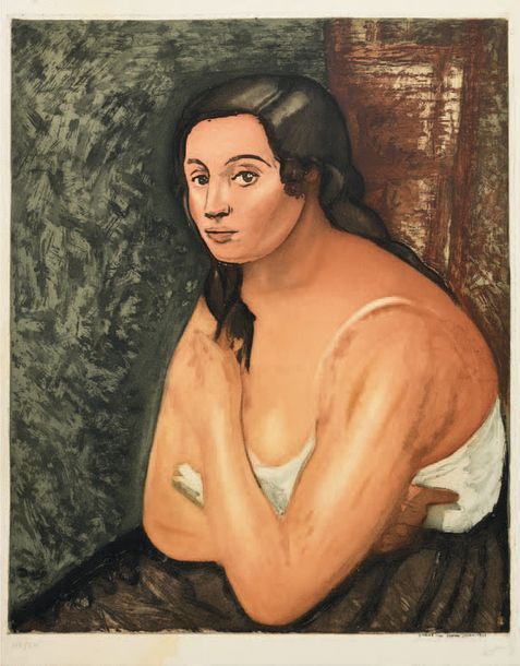 Jacques VILLON (1875-1963) Buste de femme (1922).
D'après André DERAIN.
Aquatint&hellip;