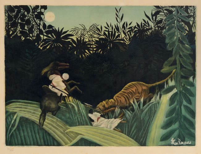 Jacques VILLON (1875-1963) La chasse au tigre (1924).
D'après LE DOUANIER ROUSSE&hellip;