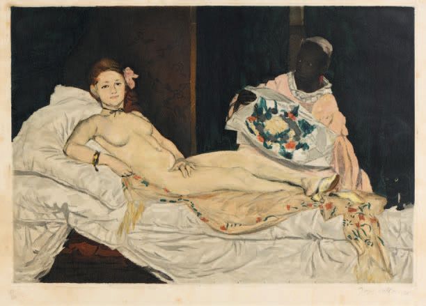 Jacques VILLON (1875-1963) Olympia (1926).
D'après Edouard MANET.
Aquatinte en c&hellip;