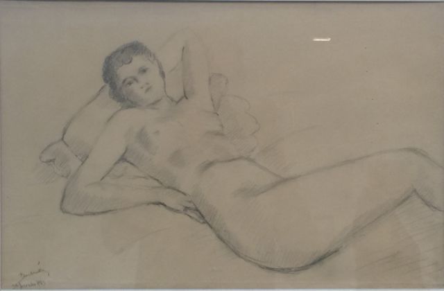 ATELIER HENRY DAUBERVILLE (1907-1988) Nu féminin allongé, 30 dec 1943.
Crayon si&hellip;