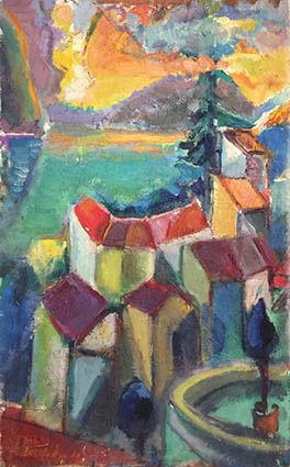 Nicolas ISSAIEV (1891-1977) Village en bord de mer.
Huile sur toile, signée en b&hellip;