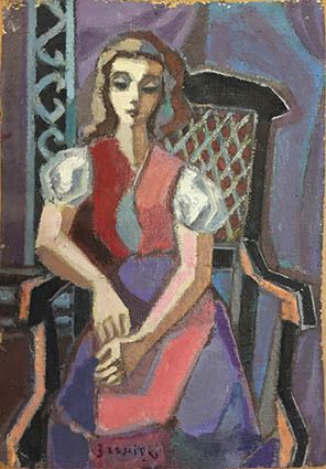 Nicolas ISSAIEV (1891-1977) Jeune femme assise.
Huile sur toile marouflée sur is&hellip;