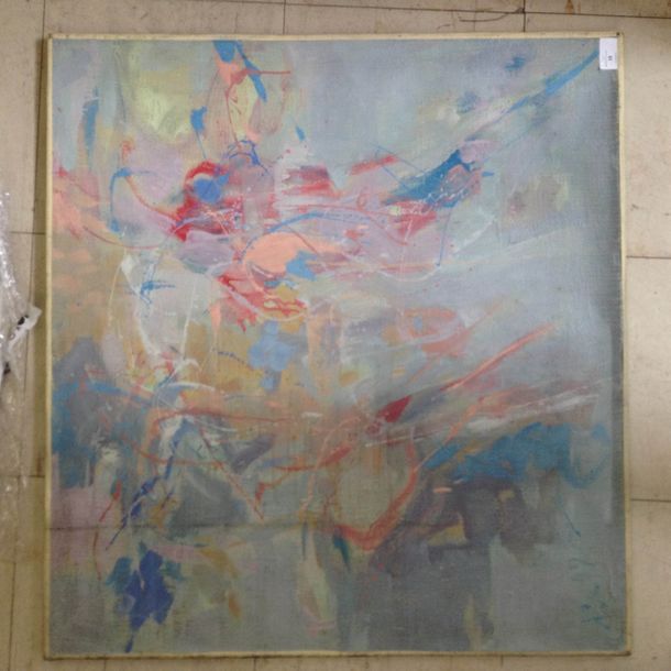 Hovhannès HAROUTIOUNIAN (1950) Composition.
Huile sur toile, signée en bas à gau&hellip;