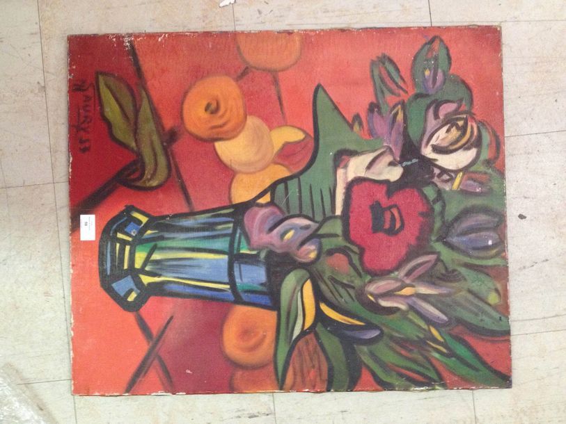 Maurice GAURY (1924) Fleurs, 1953.
Huile, signée et datée en bas à gauche.
65 x &hellip;