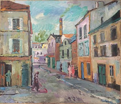Hovhannès HAROUTIOUNIAN (1950) Une rue à Montmartre.
Huile sur toile, signée en &hellip;