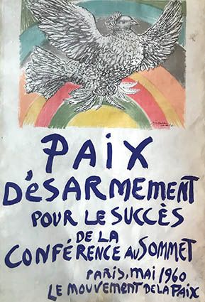 PICASSO (d'après) «Paix désarmement, mouvement pour la Paix», Paris 1960.
Affich&hellip;