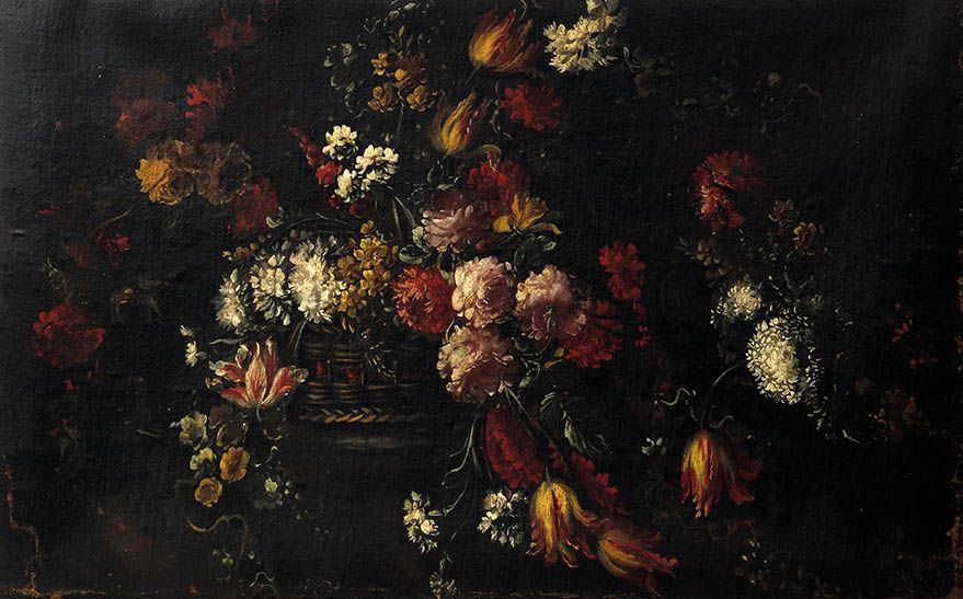 Ecole italienne, fin XVIIe Nature morte au bouquet de fleurs.
Huile sur toile. (&hellip;