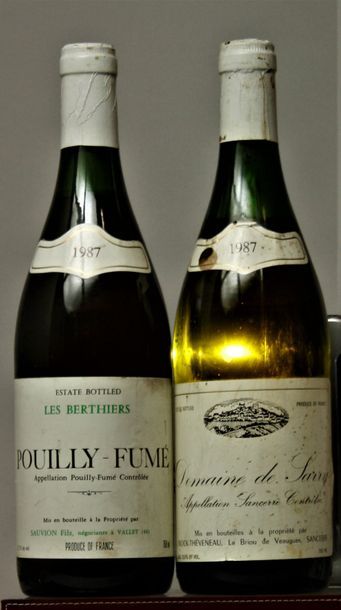 Null 2 bouteilles: 1 POUILLY FUME "Les Berthiers" - Sauvion Fils et 1 SANCERRE D&hellip;