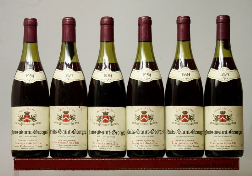 Null 6 bouteilles NUITS ST GEORGES - DESVIGNES Ainé et Fils. 1984. Etiquettes ta&hellip;