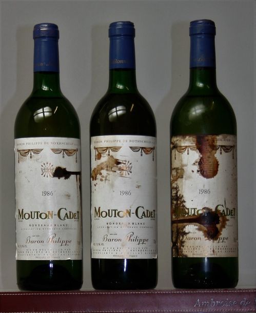 Null 3 bouteilles MOUTON CADET Blanc - Domaines Baron Philippe de Rothschild.198&hellip;