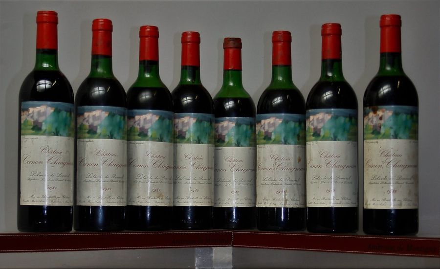 Null 8 bouteilles CHÂTEAU CANON CHAIGNEAU - Lalande-de-Pomerol. 1982. Etiquettes&hellip;