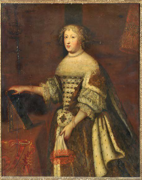 École FRANÇAISE du XVIIIe siècle Portrait de Marie-Thérèse d'Autriche Huile sur &hellip;