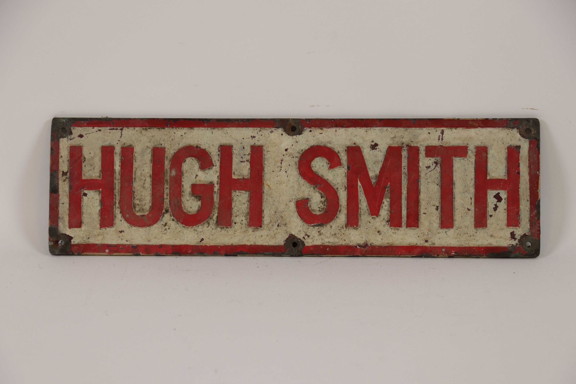 Null Old HUGH SMITH plate