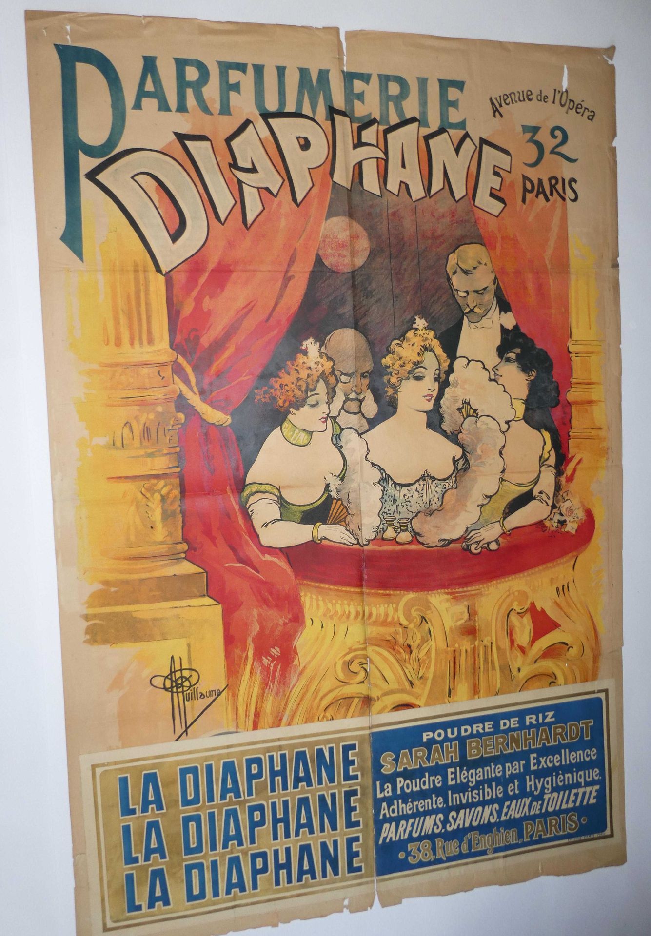Null Albert GUILLAUME (1873-1942) "Parfumerie Diaphane 32 av. De l'Opéra Paris".&hellip;