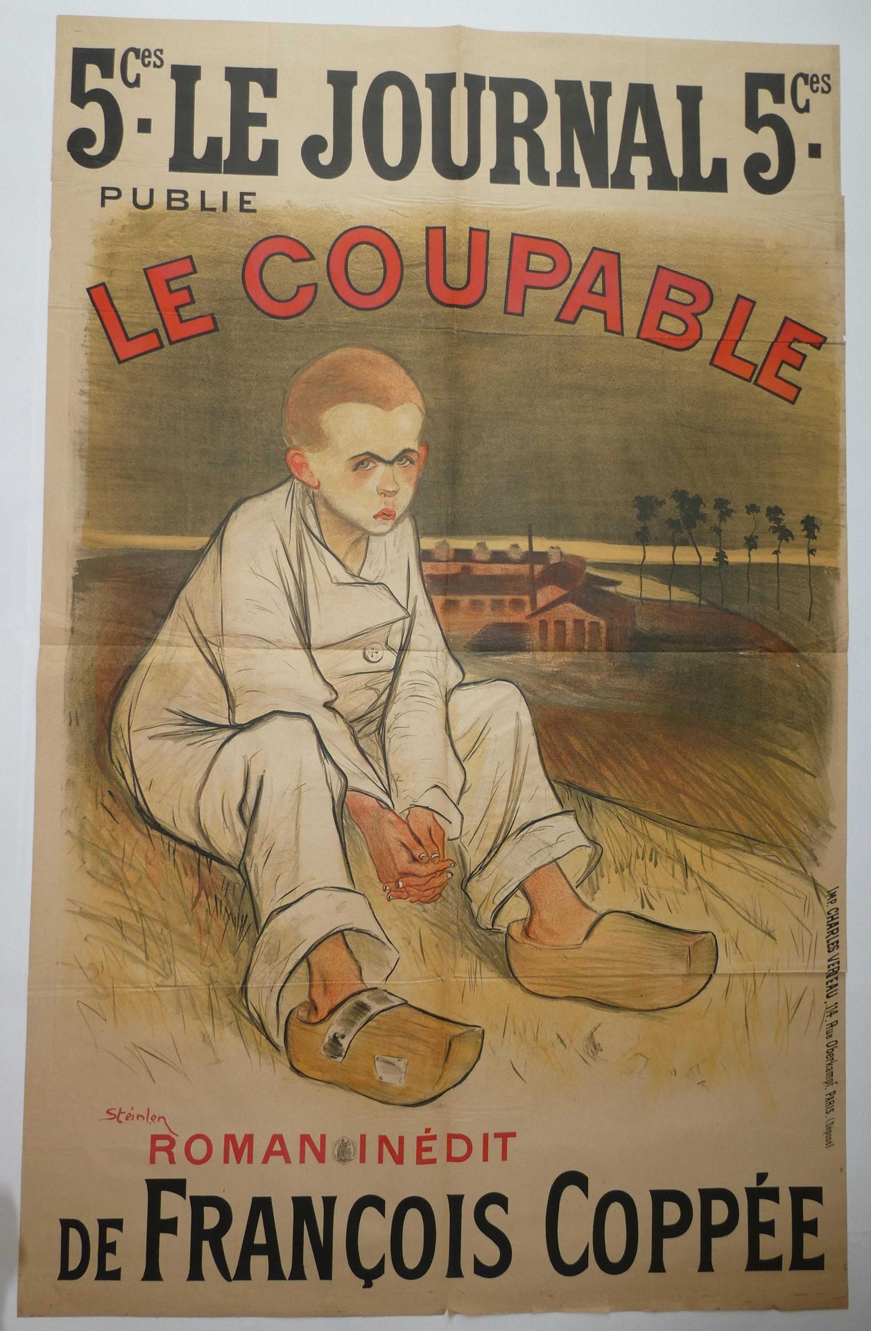 Null Théophile Alexandre STEINLEN (1859-1923) "Le journal publie Le Coupable, Ro&hellip;