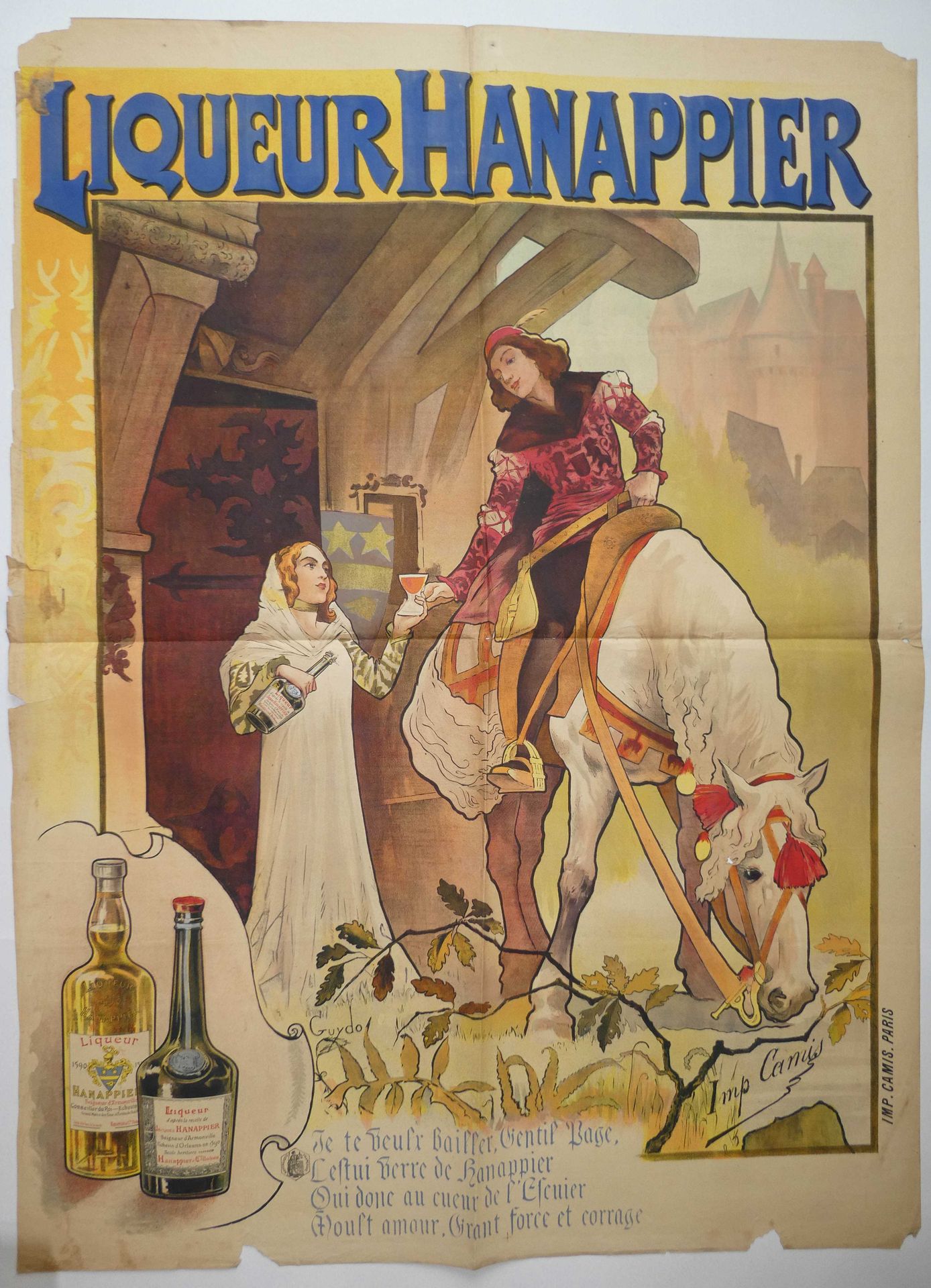 Null 亨利-盖多（1868-1931），"利口酒制造者"。由卡米斯印刷。130x96. 边缘有小裂缝。 状况良好。