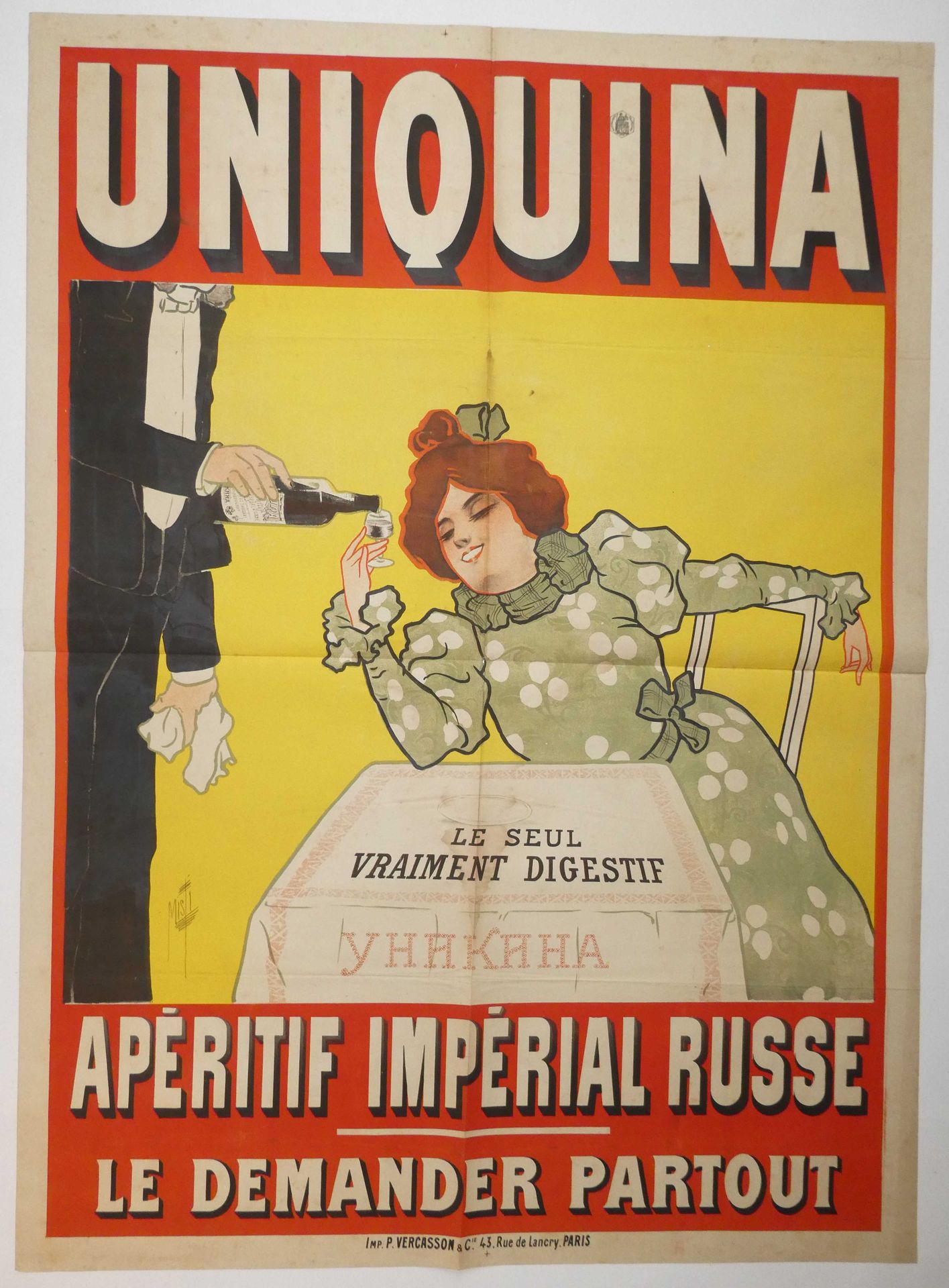 Null 费迪南-米夫列兹/米斯蒂(1865-1923) "Uniquina俄罗斯帝国的开胃酒"。 由Vercasson印刷。150.5x110. 小折。状况非&hellip;