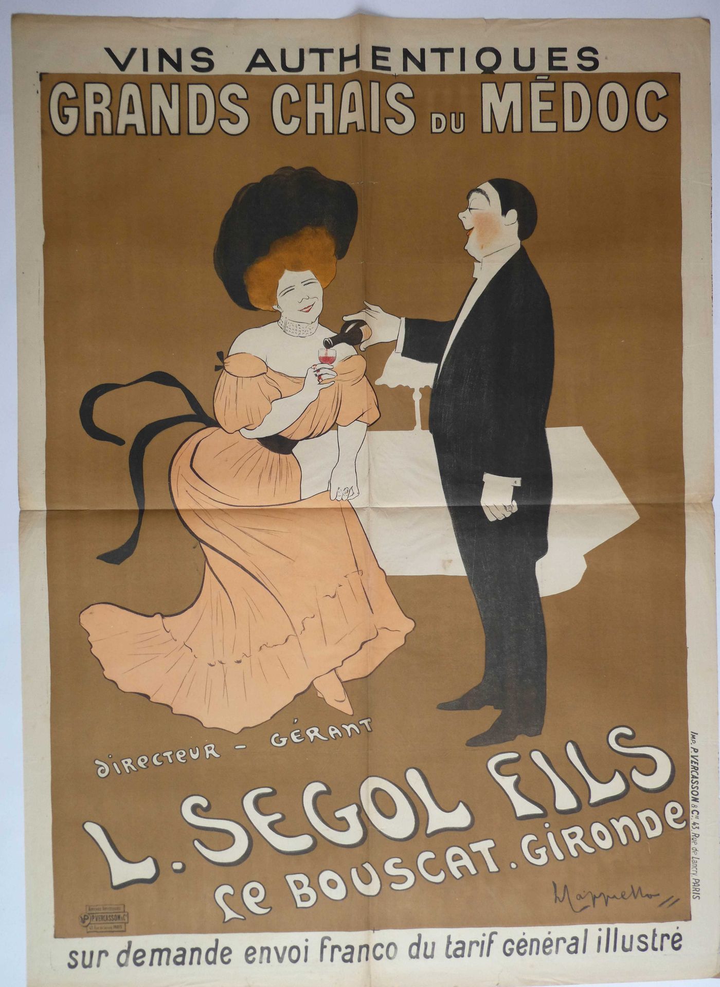 Null Léonetto CAPPIELLO (1875-1942) " 来自Grands Chais du Médoc导演L. Segol Fils的正宗葡&hellip;
