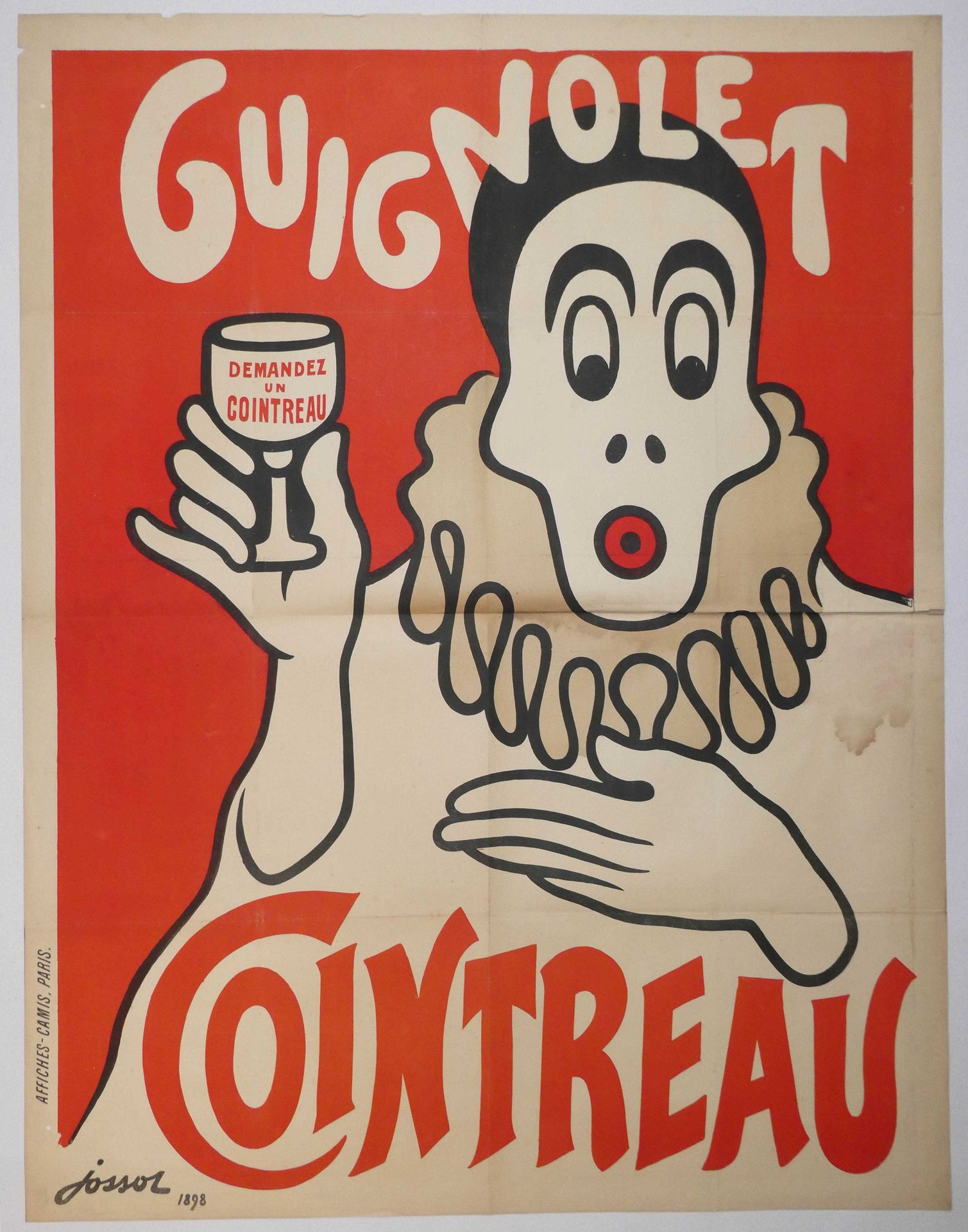 Null Henri JOSSOT (1866-1951) "Guignolet Cointreau". Camis-Poster. 1898. 129.5x1&hellip;