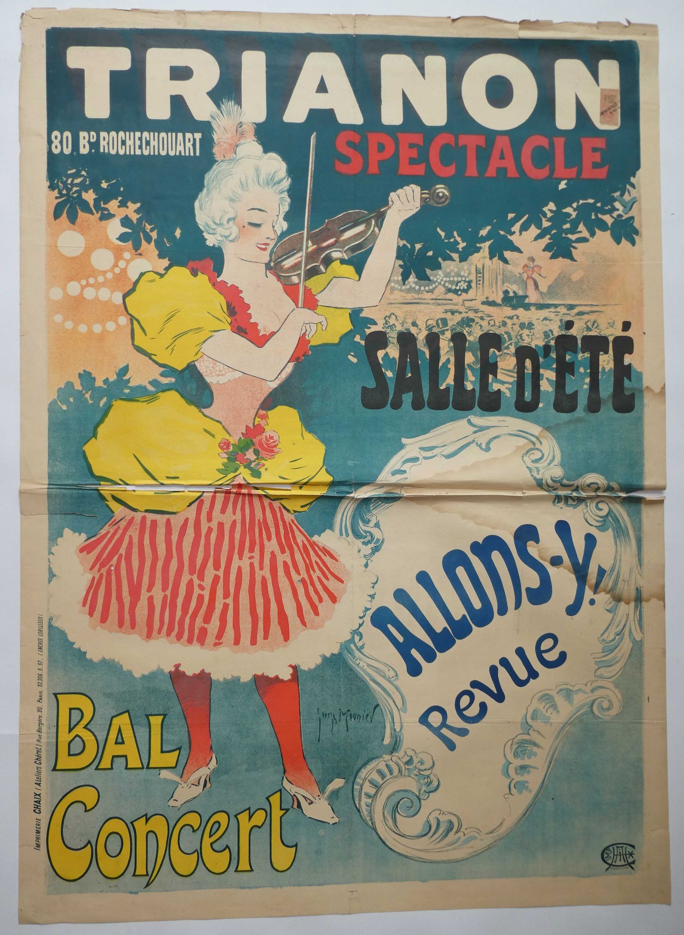 Null Georges MEUNIER (1869-1942) " Trianon Spectacle Ball. Concert. Let's go. Re&hellip;
