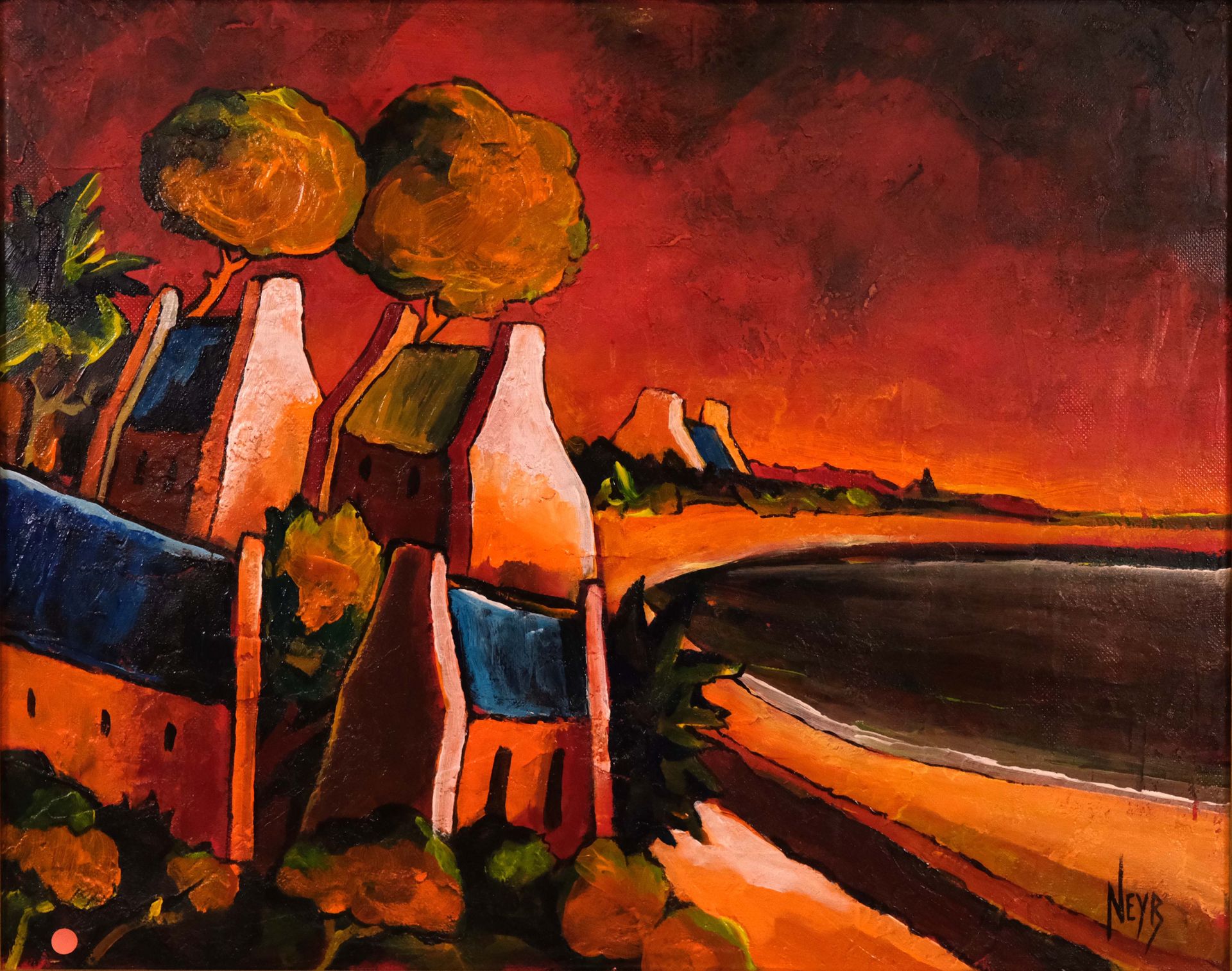 Null Gérard NEYB (1948) "Kercaty" oil on canvas signed lower right 33 x 41 cm