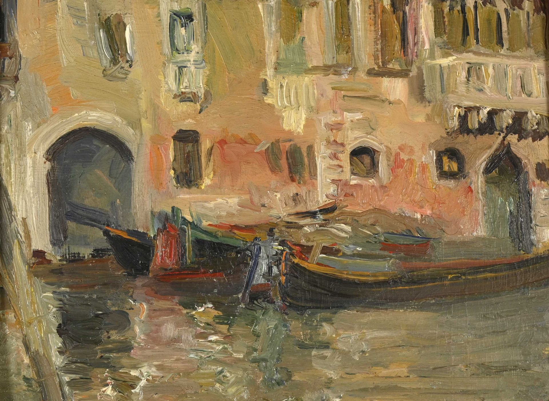 Null Paul MORCHAIN (1876-1939) "Venise" hsp cachet d'atelier au dos 17x23.5