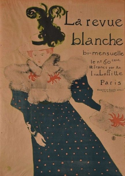 Henri de TOULOUSE-LAUTREC (1864-1901) "La revue blanche" 1895 lithographie en co&hellip;
