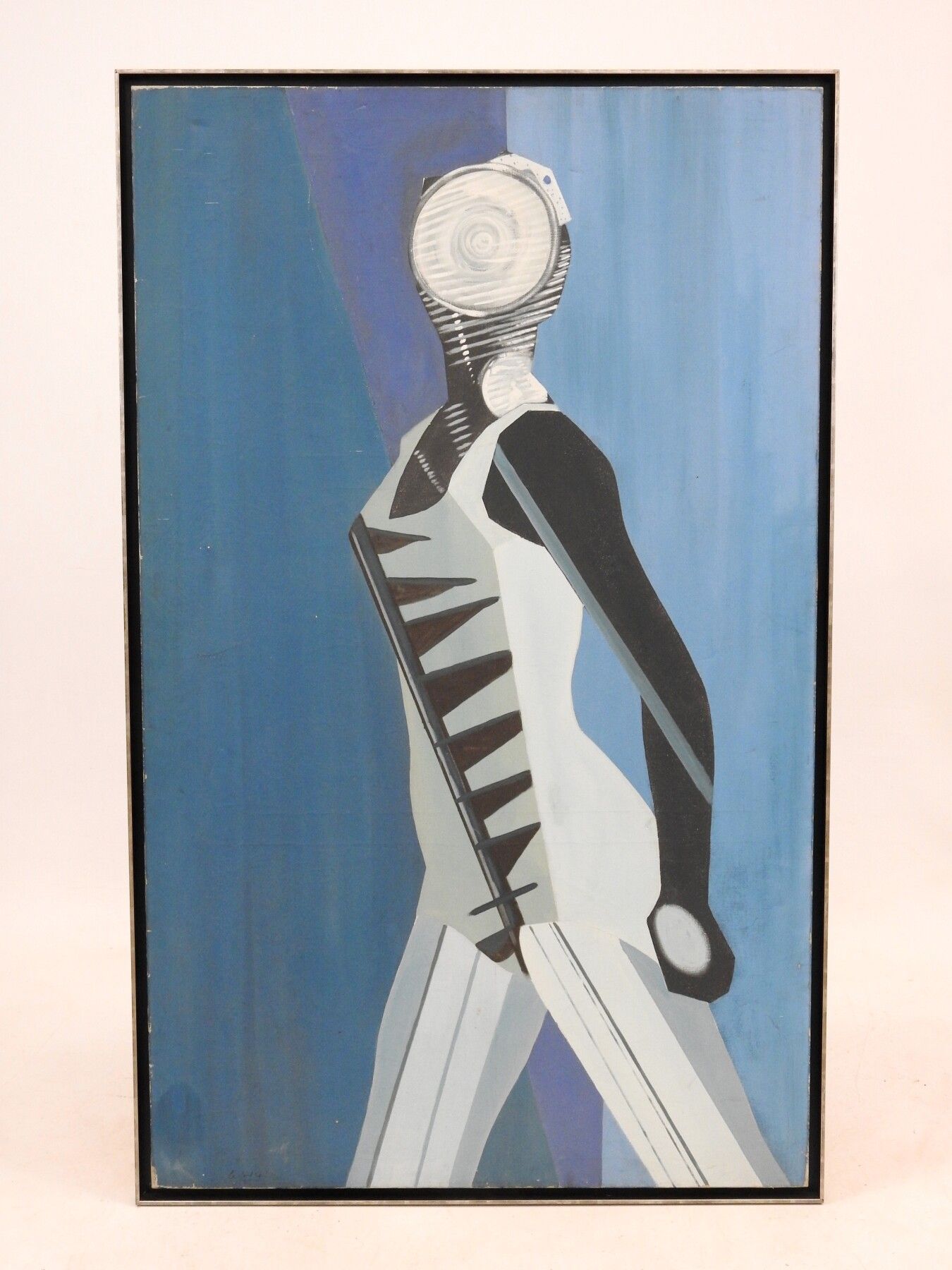 Null Jean-Pierre LE BOUL'CH (1940-2001): the first woman in the moon. Acrylic on&hellip;
