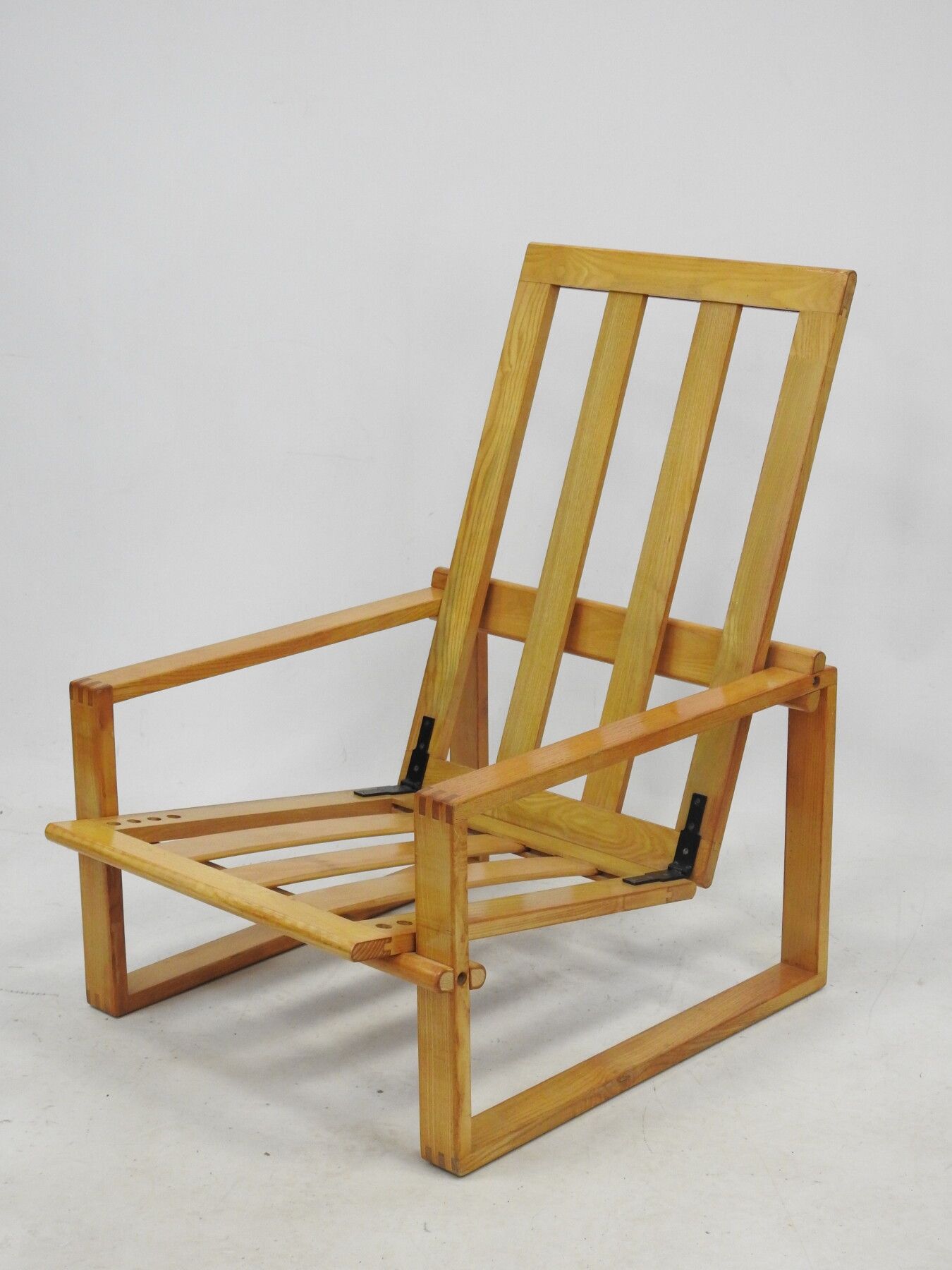 Null Maison REGAIN (dans le gout de) : Fauteuil en bois clair à position ajustab&hellip;