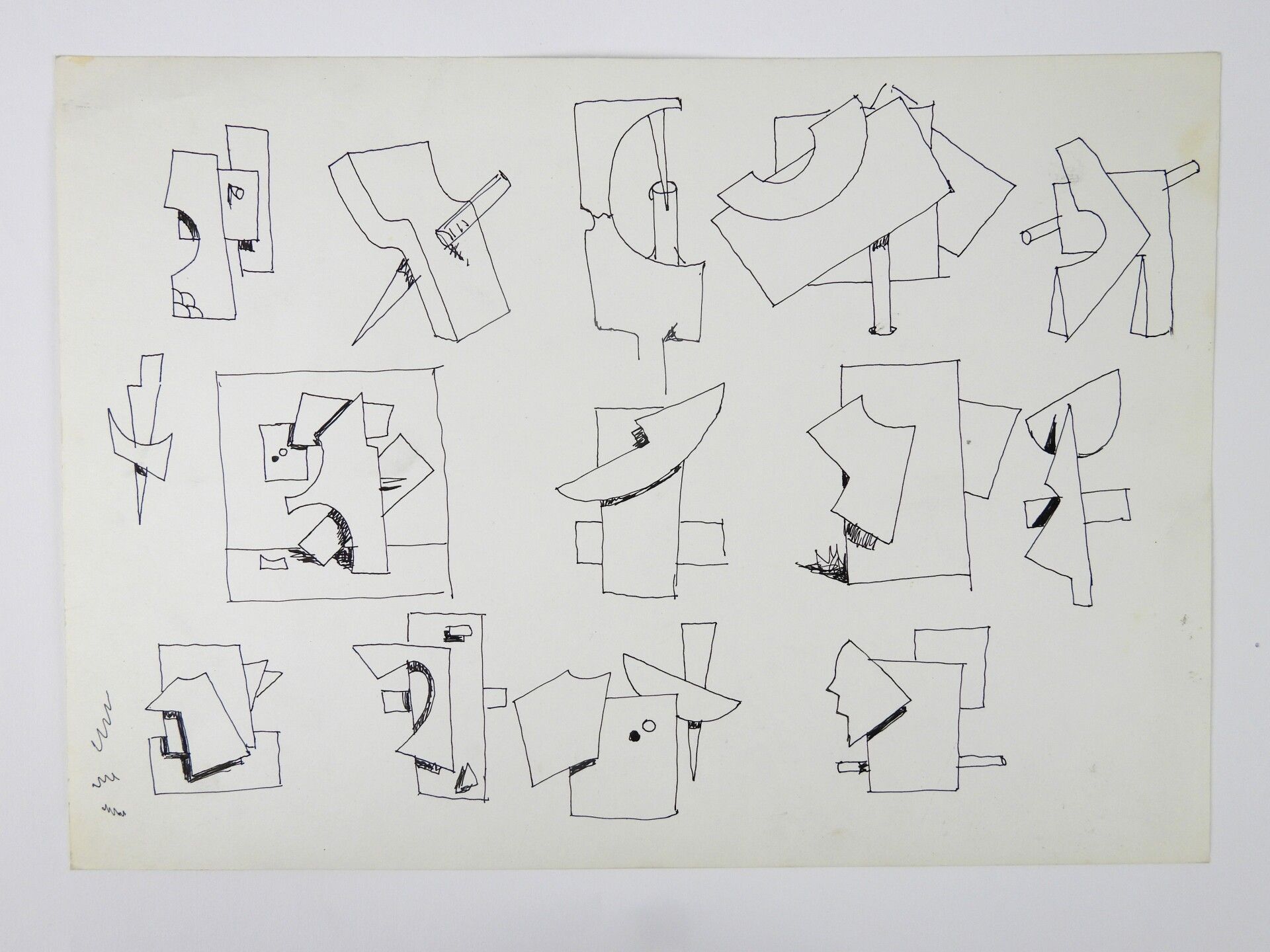 Null Ivan TOVAR (1942-2020): Untitled. Preparatory drawing in ink and graphite u&hellip;