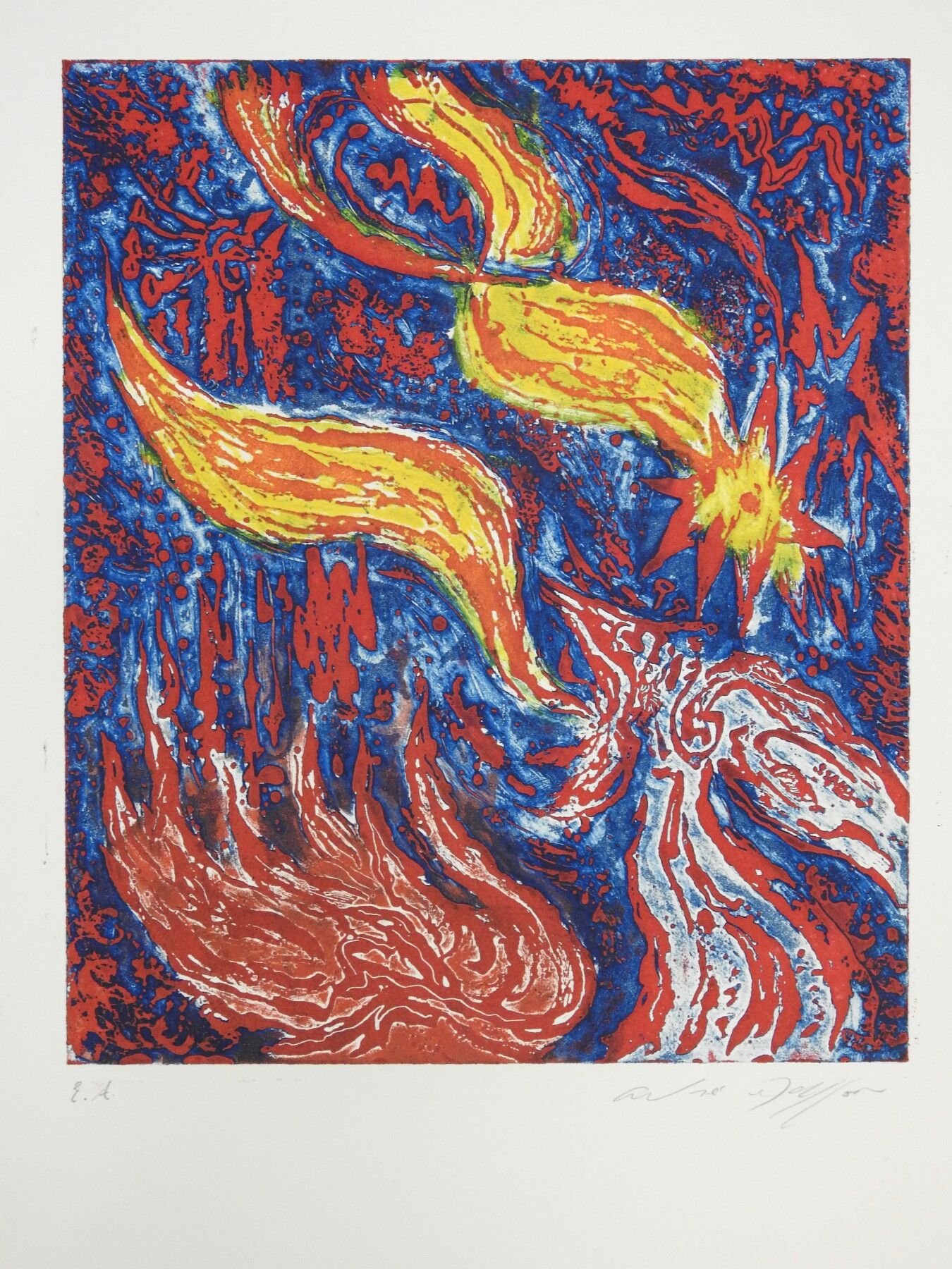 Null 安德烈-马松（1896-1987）：牺牲的鸟。蚀刻和水印。右下方有签名。艺术家的证明。43,5 x 32,5厘米。出处：罗杰-帕塞隆遗产