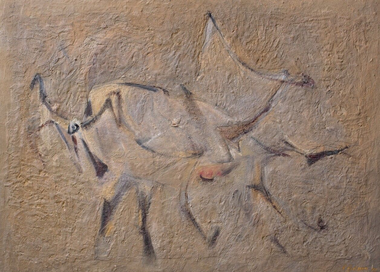 Null 
Jean BRISSON-DUVAL (1931-1999): les Antilopes (1975). Technique mixte sur &hellip;