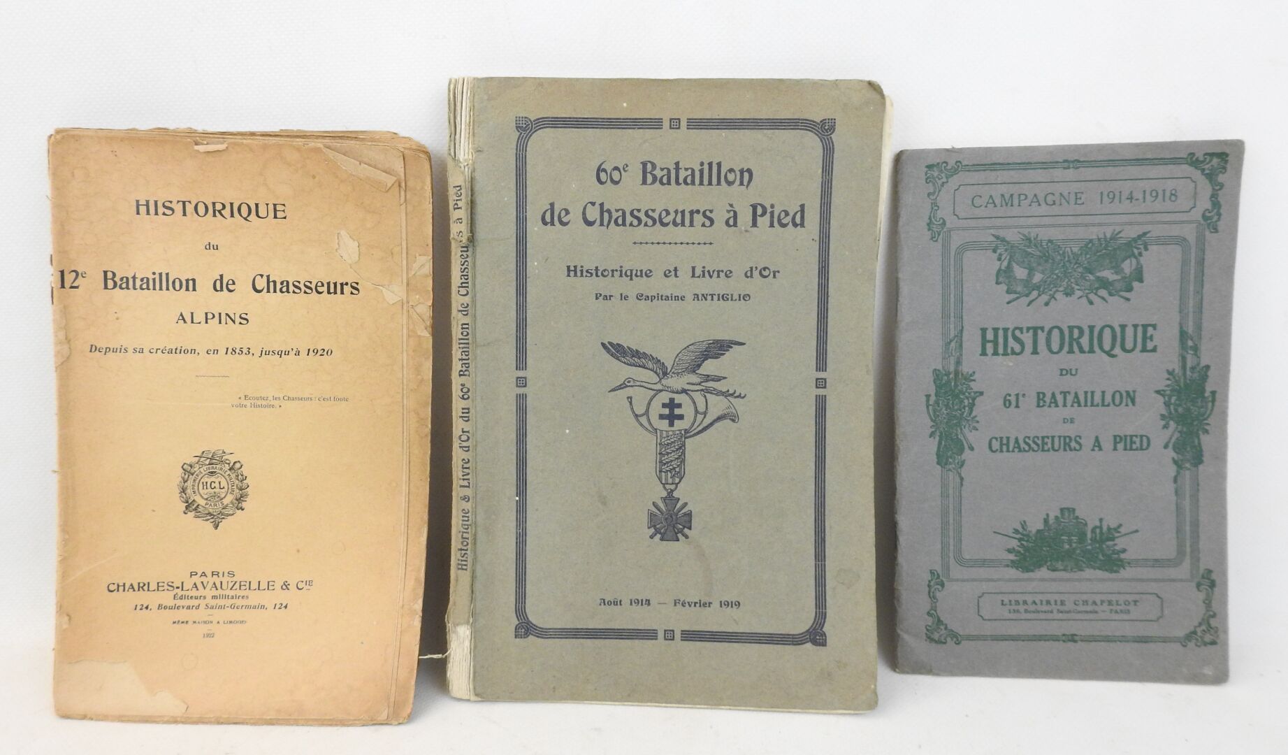 Null Suite of 3 bound 14-18 regimental histories: 60th and 61st BCP, 12th BCA. A&hellip;