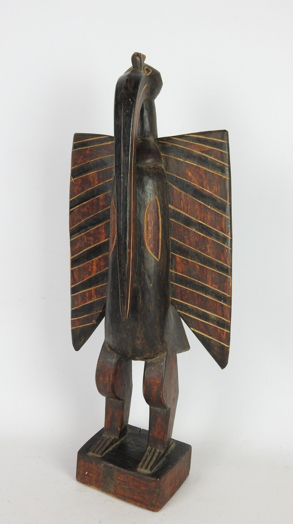 Null SENOUFO科特迪瓦，约1950年：木雕卡劳，长喙，宣布丰收。55厘米。
