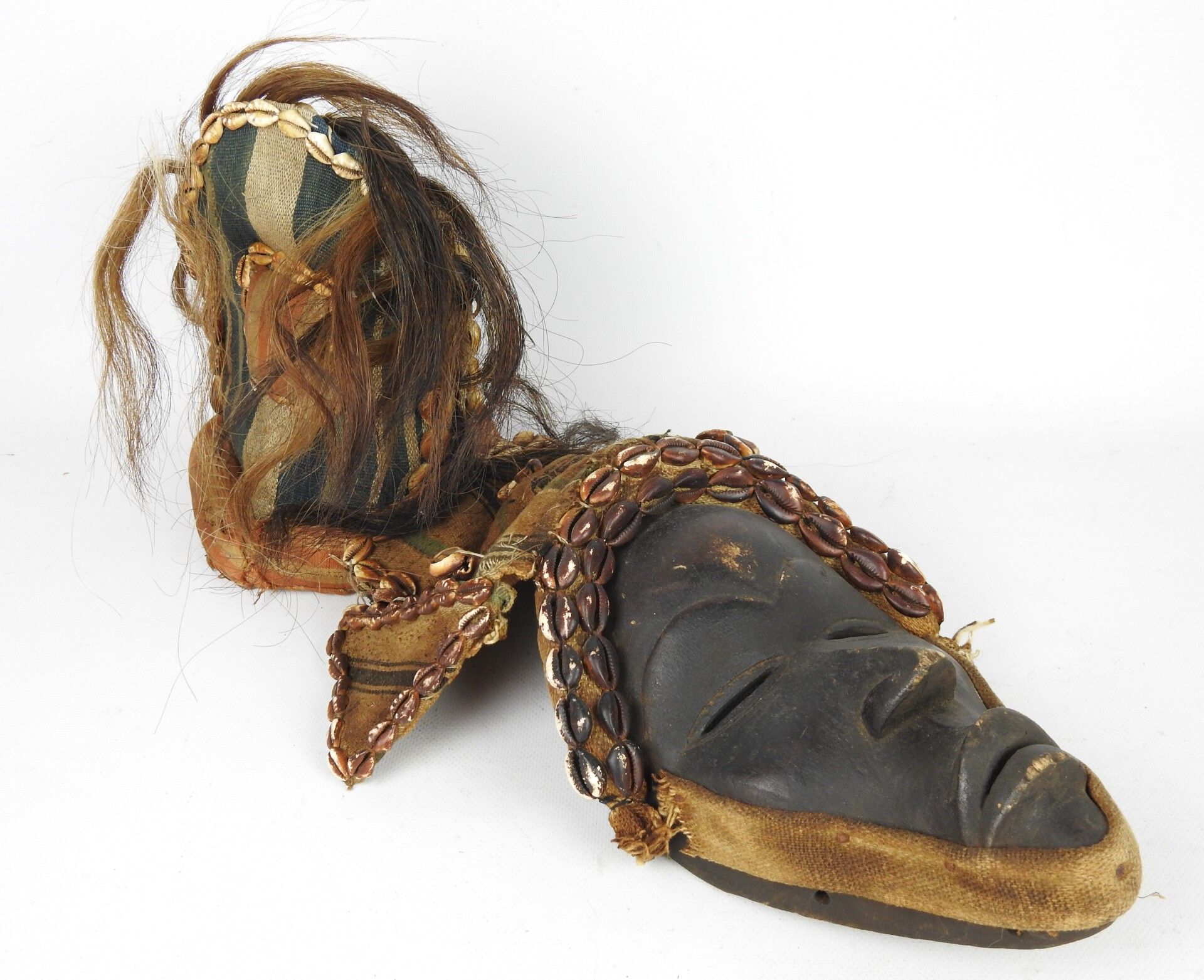 Null DAN mask in carved wood still provided with its important headdress made of&hellip;